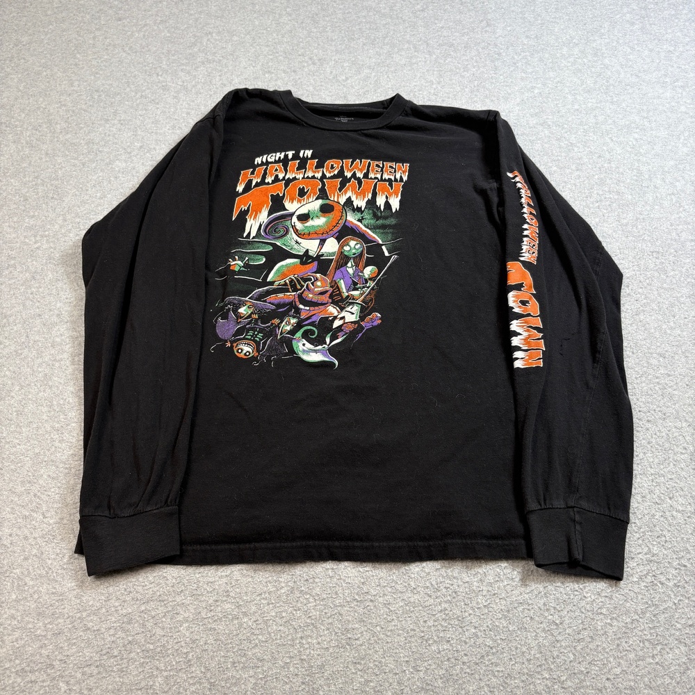 Nightmare Before Christmas Shirt Mens Large Halloween Town Jack Sally Disney